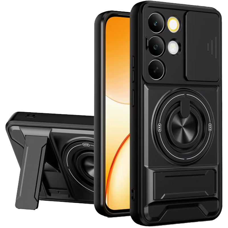 Ударопрочный чехол Camshield StandRing case для Realme C85 (Black)