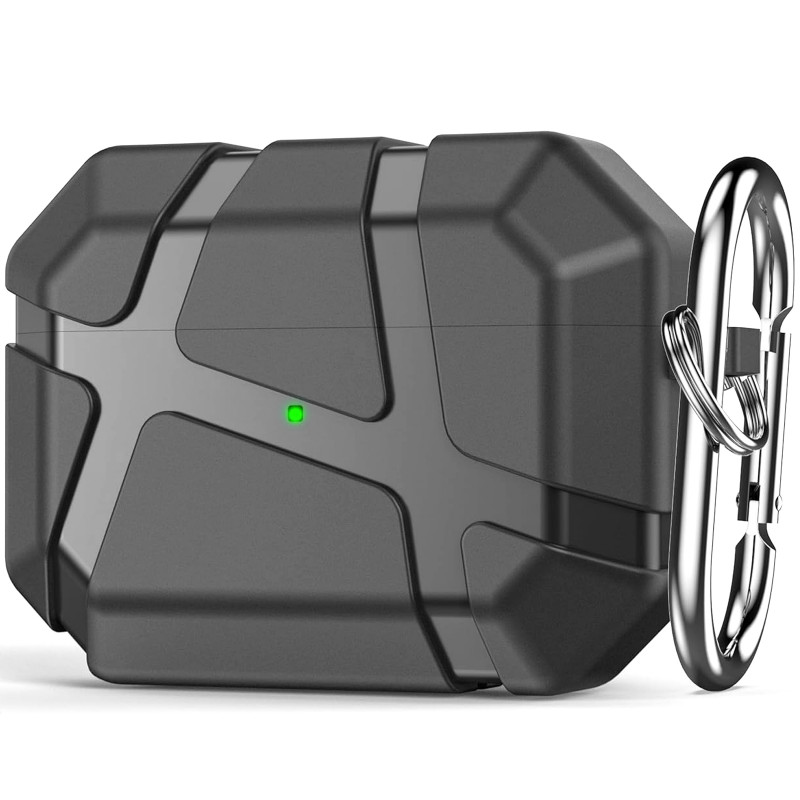 Ударопрочный футляр Titan Armor для наушников Airpods Pro 2 / Pro (Black)