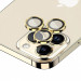 Фото Захисне скло Metal Classic на камеру (в упак.) на Apple iPhone 12 Pro / 11 Pro / 11 Pro Max (Золотий / Gold) в маназині vchehle.ua