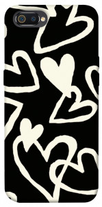 Чохол Black and white hearts для Realme C2