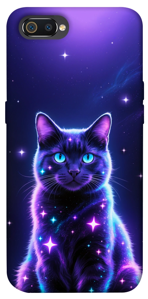 Чохол Galaxy purple cat для Realme C2