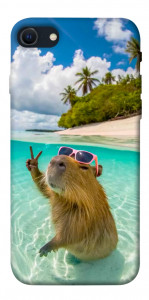 Чехол Сapybara vacation для iPhone SE (2022)