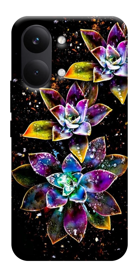 Чехол Flowers on black для Xiaomi Poco X8 Pro Max