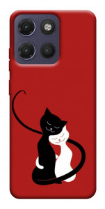 Чохол Закохані коти для Motorola Moto G17