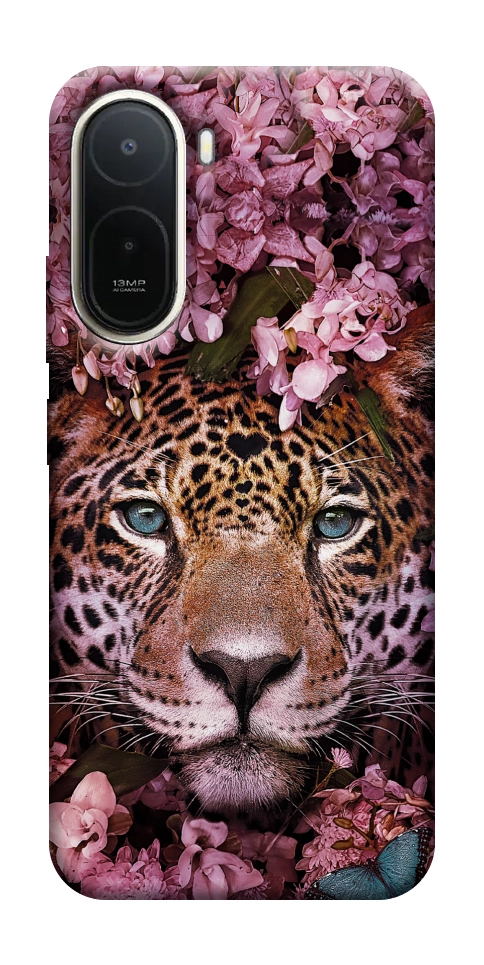 Чохол Леопард у квітах для Xiaomi Redmi A7 Pro 4G