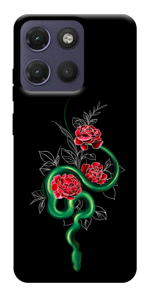 Чохол Snake in flowers для Motorola Moto G17