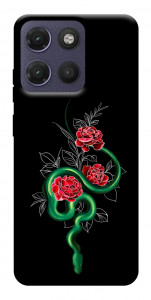 Чохол Snake in flowers для Motorola Moto G17