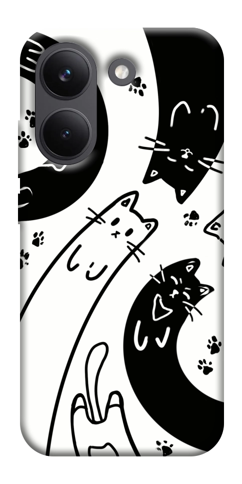 Чехол Черно-белые коты для Xiaomi Poco X8 Pro