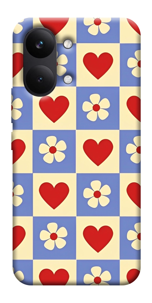 Чехол Сердечки-цветочки для Xiaomi Poco X8 Pro Max