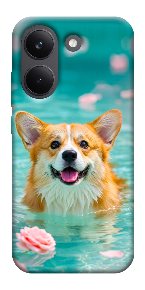 Чехол Swimming corgi для Xiaomi Poco X8 Pro