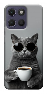 Чохол Grey cat coffee для Motorola Moto G17
