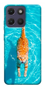 Чохол Cat swimming для Motorola Moto G17