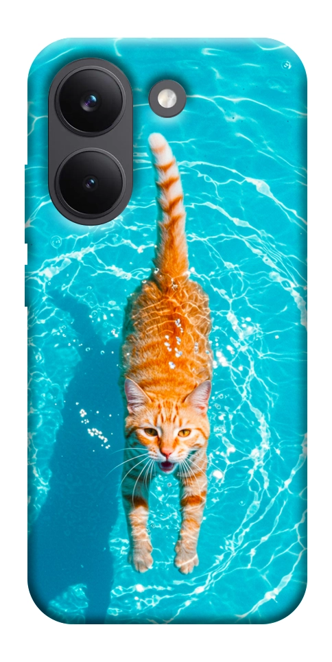 Чехол Cat swimming для Xiaomi Poco X8 Pro