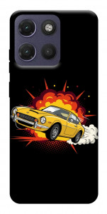 Чохол Retro comics car black для Motorola Moto G17