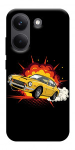 Чехол Retro comics car black для Xiaomi Poco X8 Pro