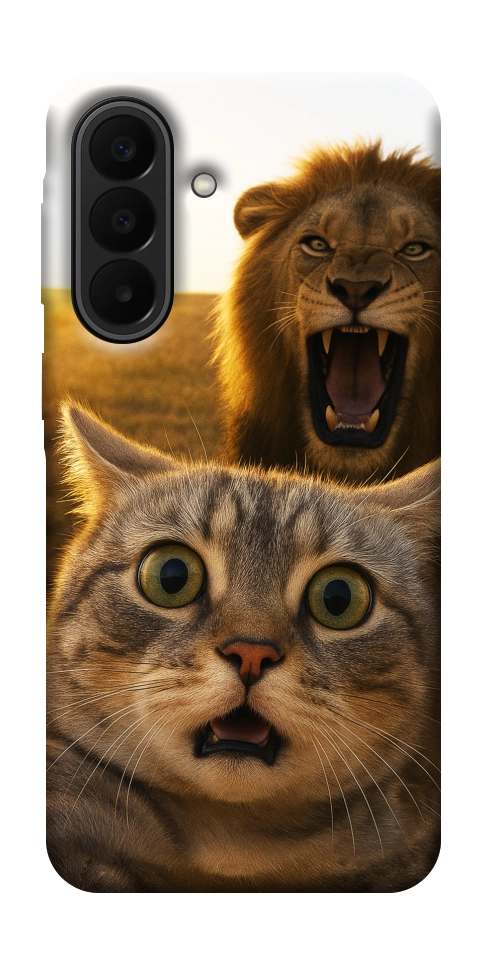 Чехол Shocked cat and lion для Galaxy A27