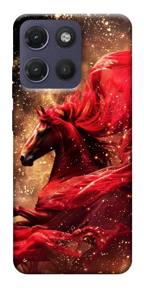 Чохол Red sparkles Horse для Motorola Moto G17