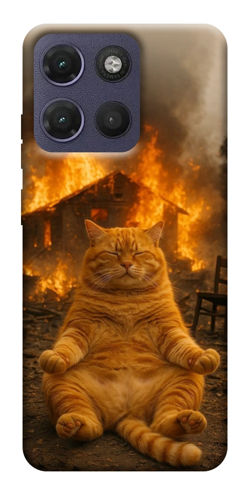 Чохол Burning cat для Motorola Moto G17