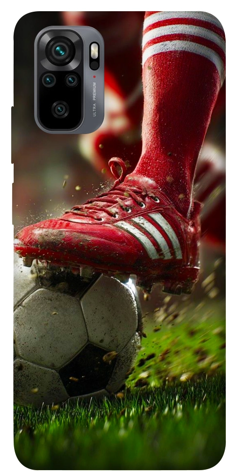 Чехол Сlose up football для Xiaomi Redmi Note 10