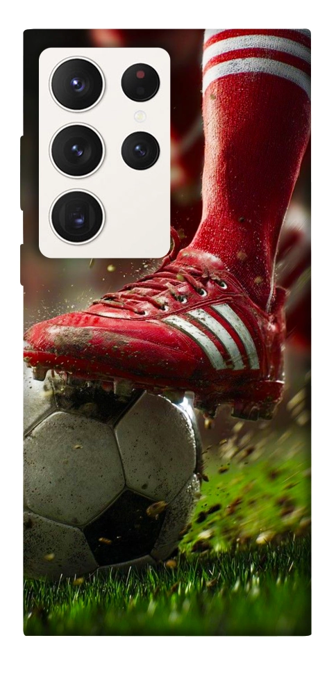 Чехол Сlose up football для Galaxy S23 Ultra