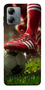 Чехол Сlose up football для Motorola Moto G14