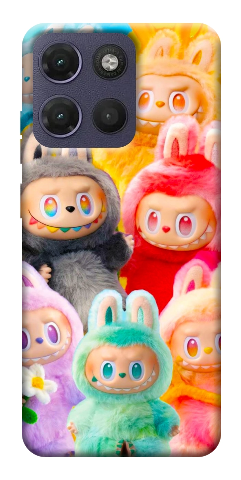 Чохол Rainbow labubu для Motorola Moto G17