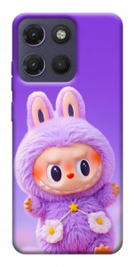 Чохол Labubu purple для Motorola Moto G17