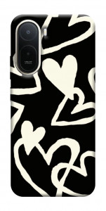 Чохол Black and white hearts для Xiaomi Redmi A7 Pro 4G