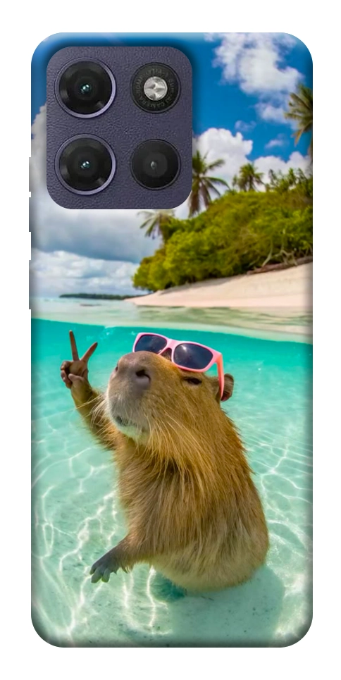 Чохол Сapybara vacation для Motorola Moto G17