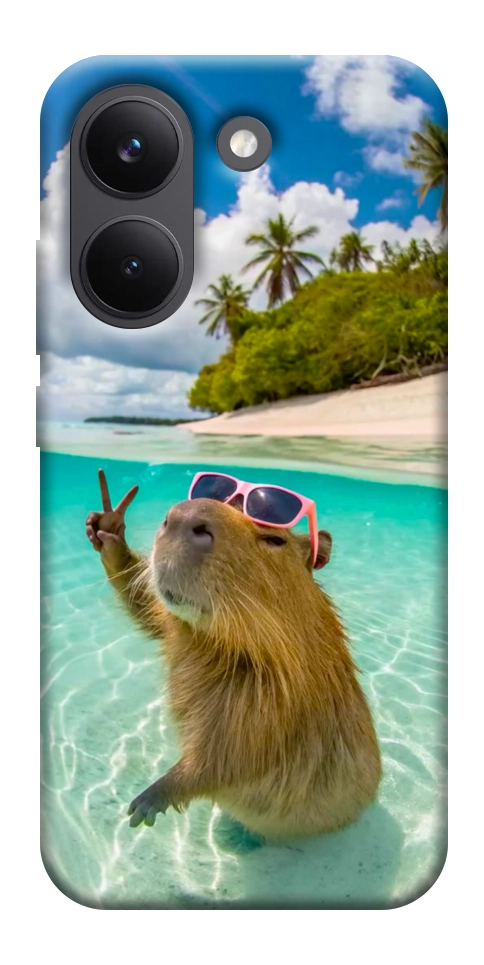 Чехол Сapybara vacation для Xiaomi Poco X8 Pro