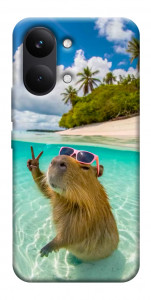 Чехол Сapybara vacation для Xiaomi Poco X8 Pro Max