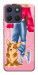 Чохол Girl and corgi для Motorola Moto G17