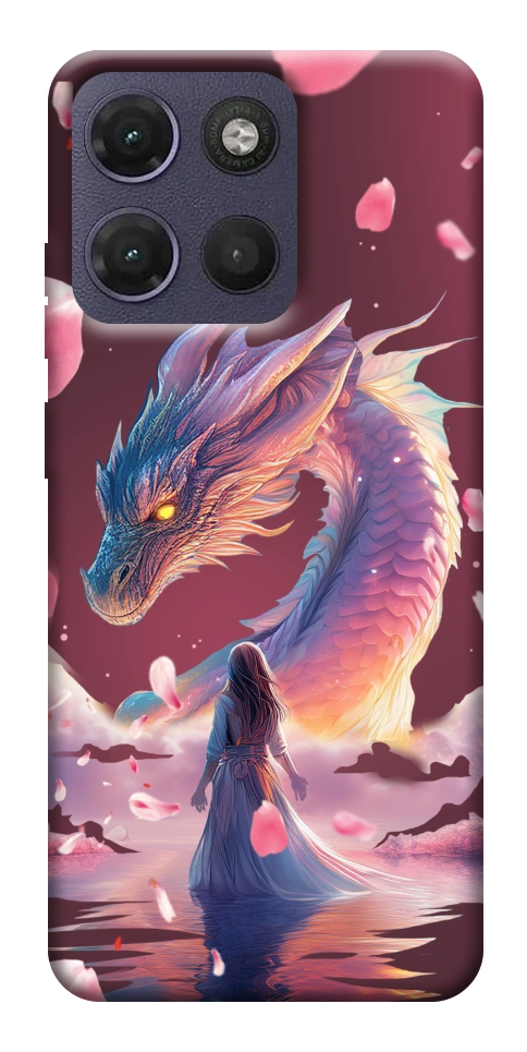 Чохол Girl and dragon для Motorola Moto G17