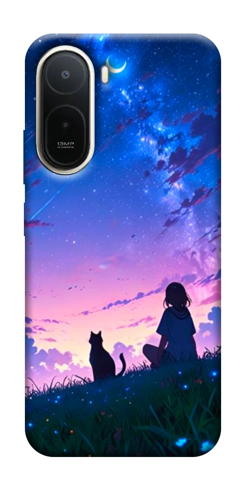 Чехол Space girl and cat для Xiaomi Redmi A7 Pro 4G