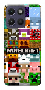 Чехол Minecraft collage для Motorola Moto G17