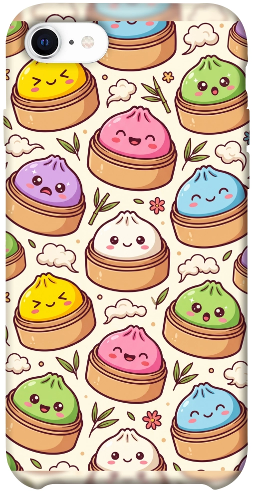 Чехол Pattern dumpling для iPhone SE (2020)