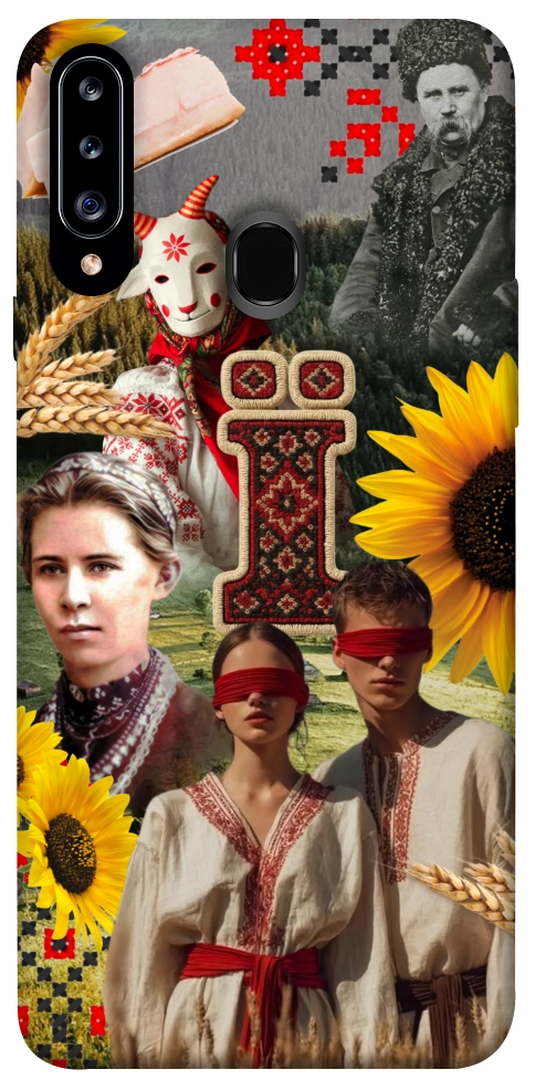 Чехол Ukr collage для Galaxy A20s (2019)