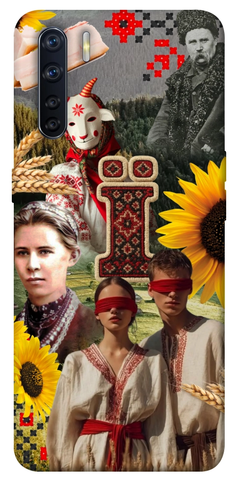 Чехол Ukr collage для Oppo A91