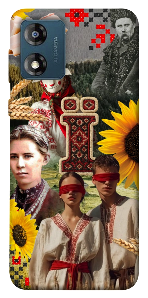 Чохол Ukr collage для Motorola Moto E13