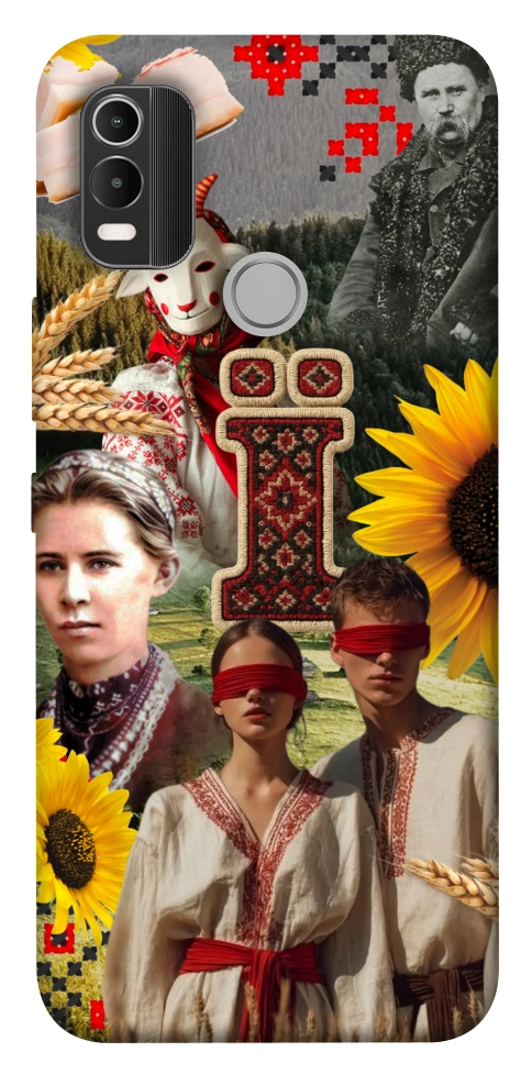 Чехол Ukr collage для Nokia C21 Plus