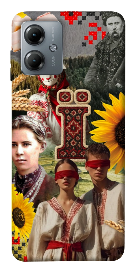 Чехол Ukr collage для Motorola Moto G14