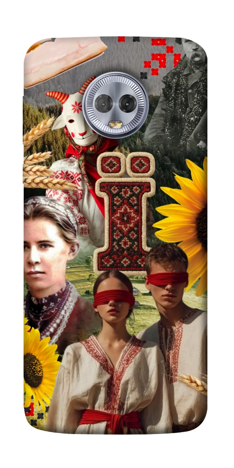 Чехол Ukr collage для Motorola Moto G6 Plus