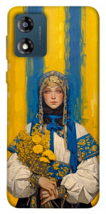 Чохол Ukrainian woman для Motorola Moto E13