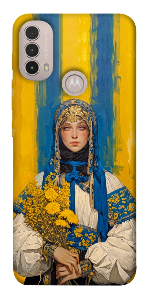Чохол Ukrainian woman для Motorola Moto E40