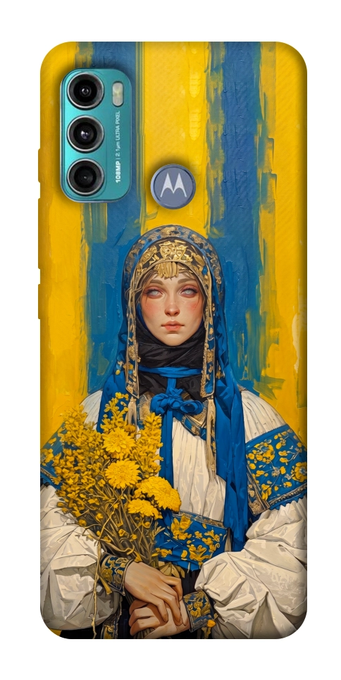 Чохол Ukrainian woman для Motorola Moto G60