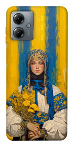 Чехол Ukrainian woman для Motorola Moto G14