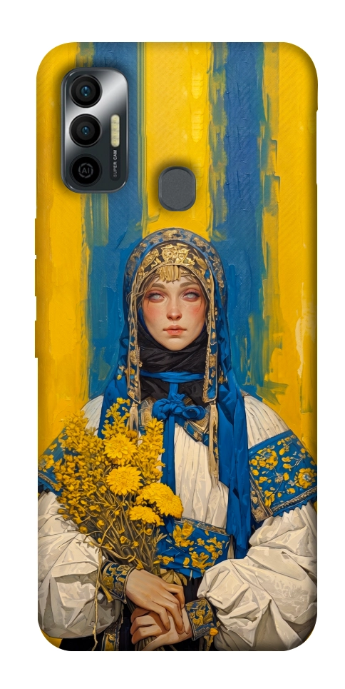 Чохол Ukrainian woman для TECNO Spark 7