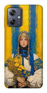 Чохол Ukrainian woman для Motorola Moto G54