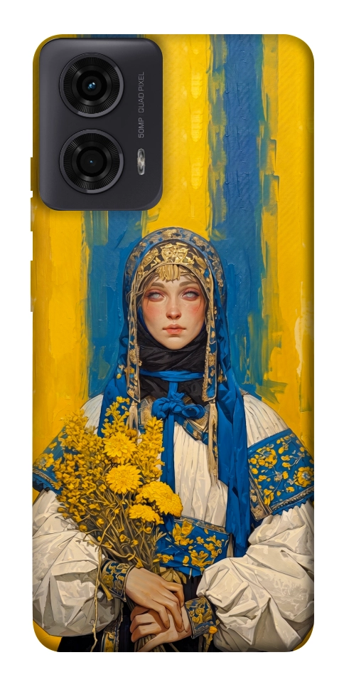 Чехол Ukrainian woman для Motorola Moto G24