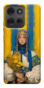 Чехол Ukrainian woman для Motorola Moto G75 5G